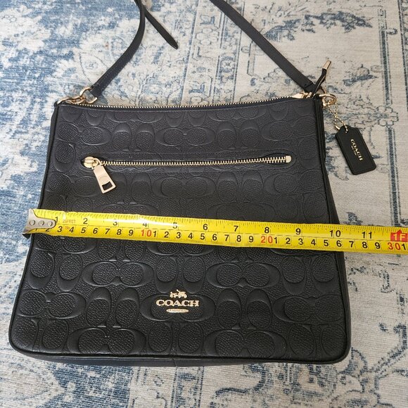 NEW Coach Navy Crossbody Leather Bag - Picture 7 of 9